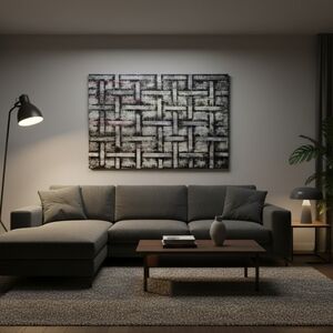 HANDCRAFTED Abstract Painting HANDPAINTED Illusion Art HANDMADE  Wall Decor